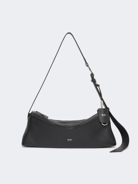 Small leather shoulder bag - BLACK