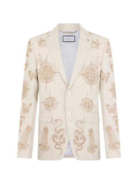 single-breasted buttoned blazer