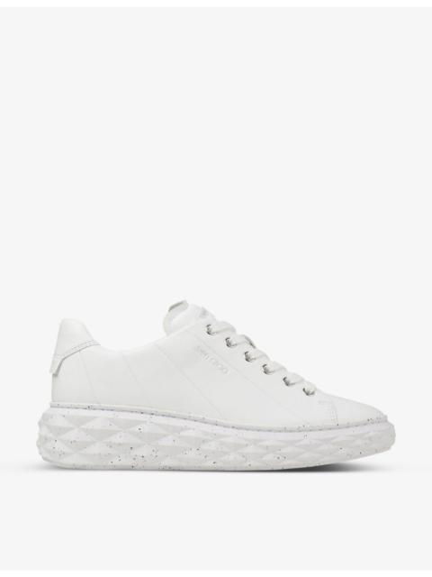 Diamond Light Maxi branded leather low-top trainers