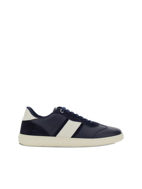 leather panelled sneakers