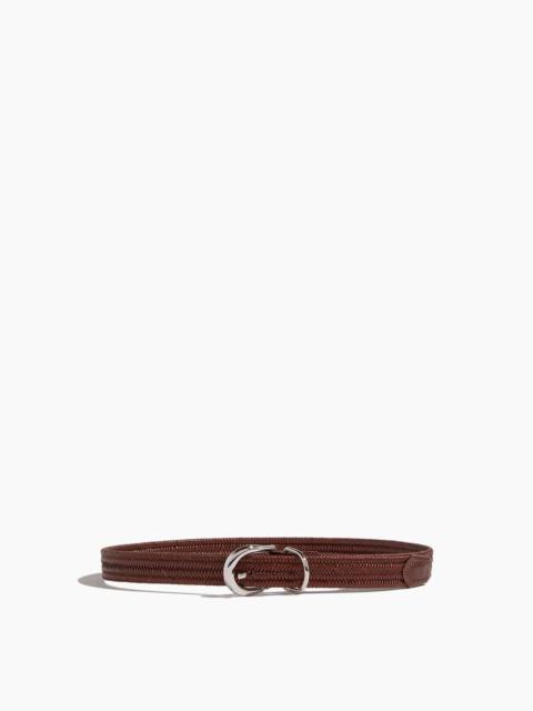 Hollyhock Loom Braided Belt in Mahogany/Silver