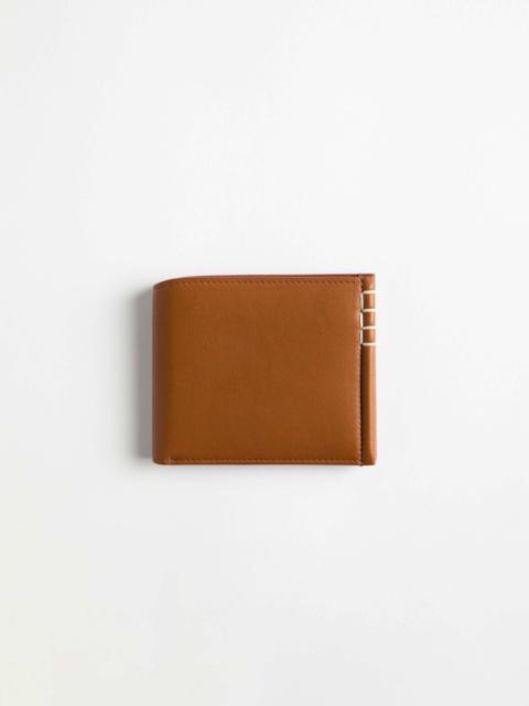LEATHER LOAFER BI-FOLD WALLET IN TAN