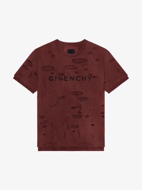 GIVENCHY OVERSIZED T-SHIRT IN DESTROYED COTTON