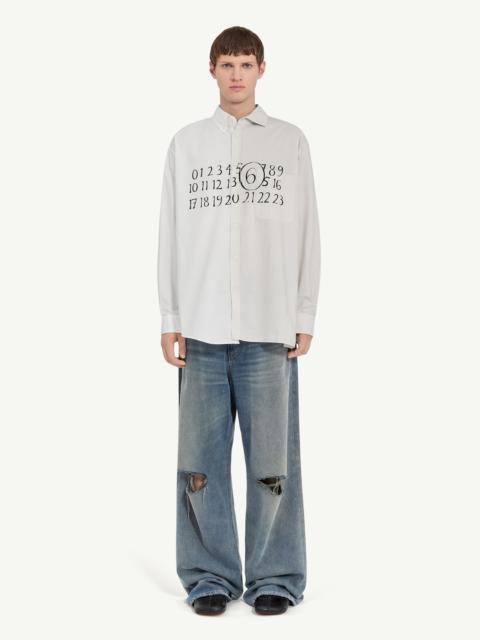 Numeric asymmetric shirt