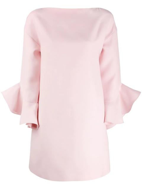 ruffled sleeve mini dress