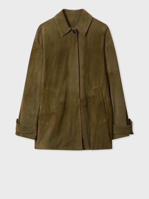 Women's Olive Suede Swing Jackets
