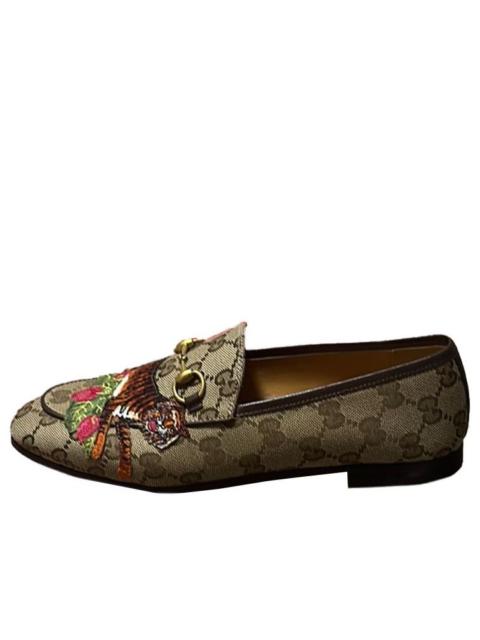 (WMNS) Gucci Embroidered Round Toe Loafer 'Beige' 687584-KY980-9763