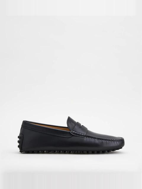 GOMMINO DRIVING SHOES IN LEATHER - BLACK