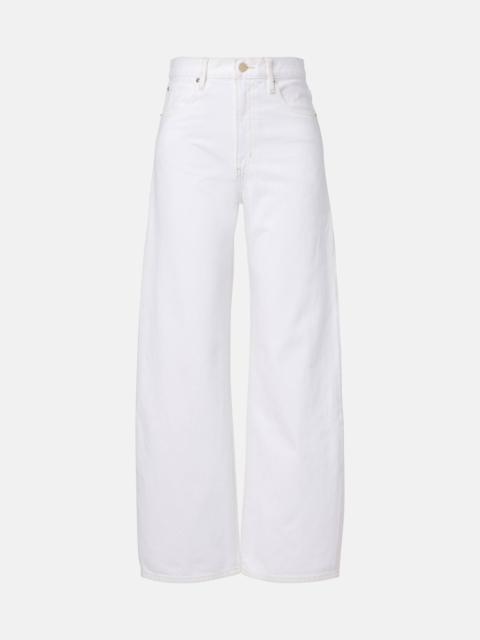 Bow barrel-leg jeans