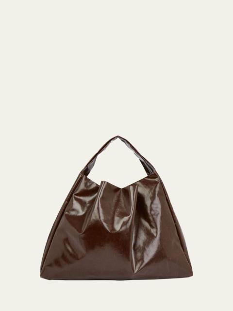 Skai Shiny Faux-Leather Tote Bag