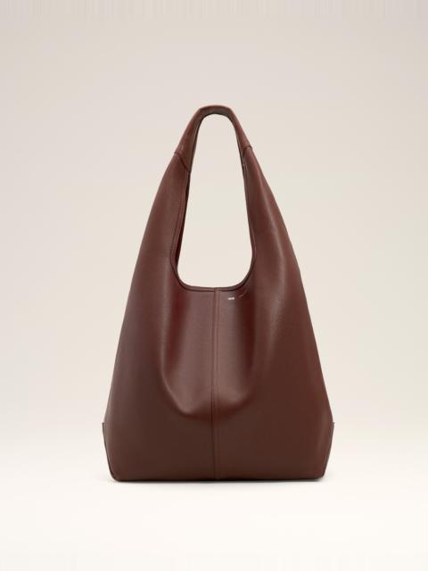 BURGUNDY SUPPLE LEATHER ETIENNE HOBO BAG