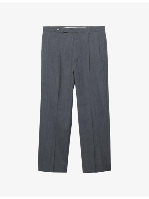 Tailored Straight-Leg Wool Trousers