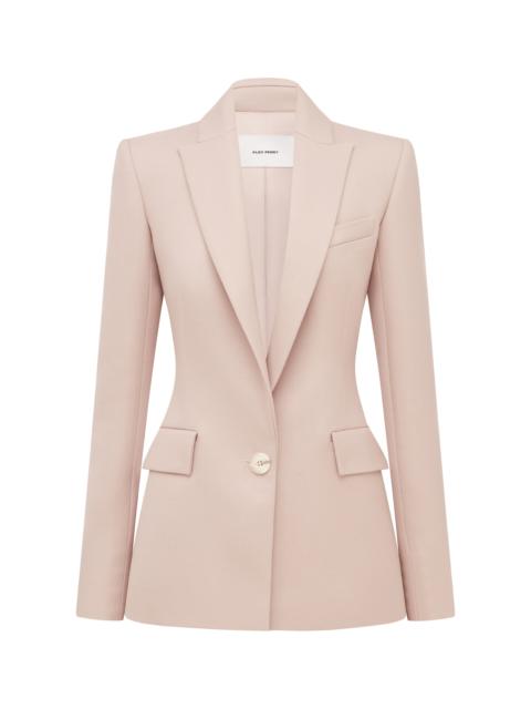 Single-Breasted Wool Blazer nude
