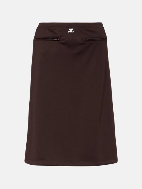 Interlock Tracksuit midi skirt