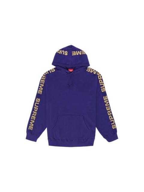 Supreme Metallic Rib Hooded Sweatshirt Dark Royal