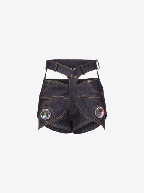 RAW DENIM BUTTERFLY HOT SHORT