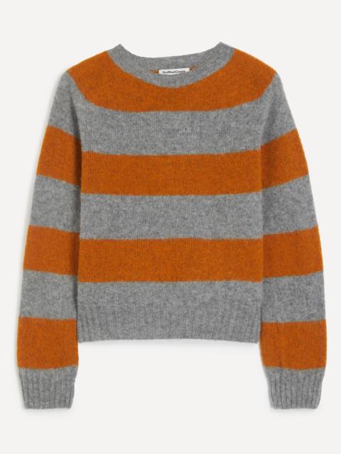 Jets Orange Stripe Lambswool Jumper