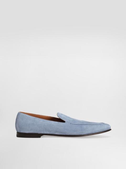 Split calfskin slippers
