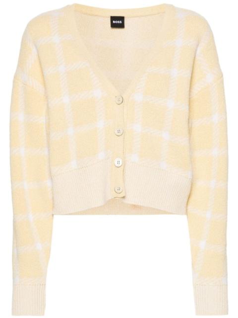 tartan knitted cardigan