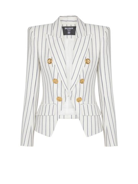 6-button pinstripe jacket