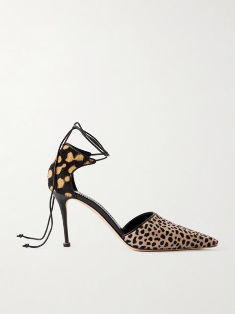 Gambis 90 Calf Hair Animal-print Pumps