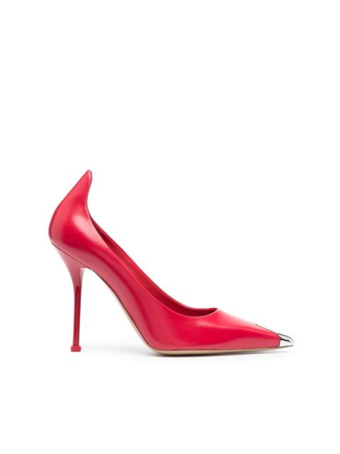 contrast-toecap leather pumps