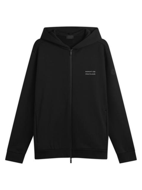 Moncler Stripe Logo Zip Up Hoodie
