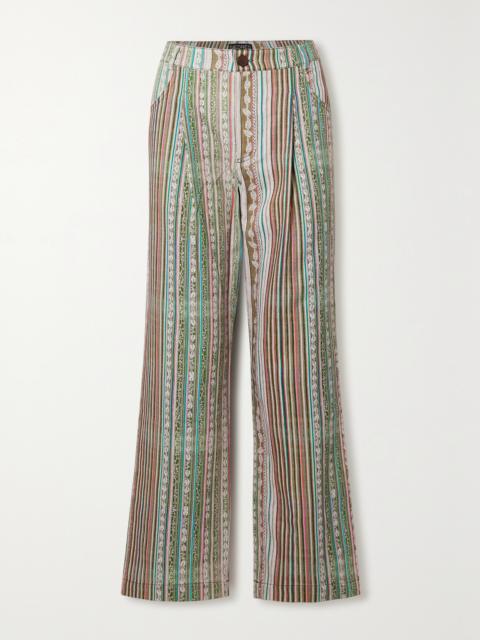 Mani Printed High-rise Wide-leg Jeans