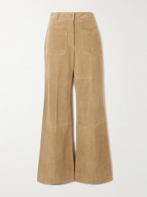 Alina Suede Flared Pants