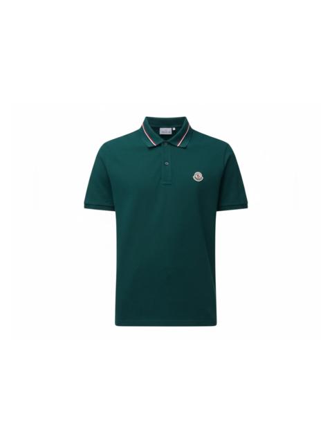 Moncler Logo Polo Shirt Green