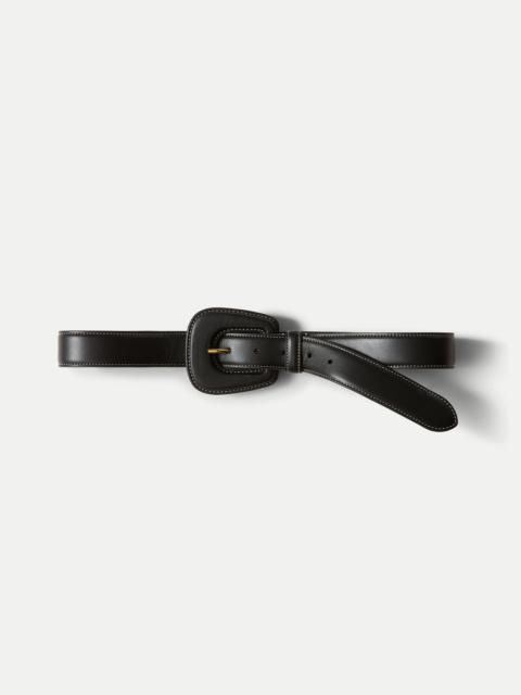 ELSY LEATHER-BUCKLE BELT