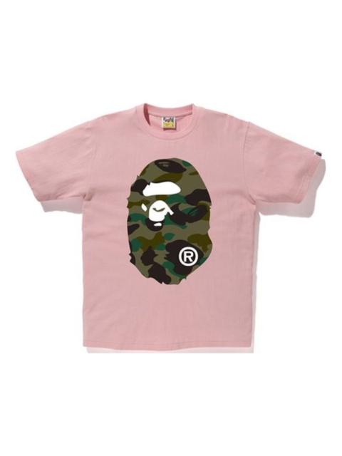 A Bathing Ape Camouflage Ape Head T-Shirt 'Pink' 1D75-110-011