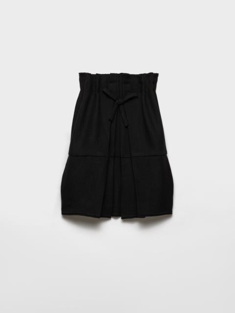 Short chevron wool dress