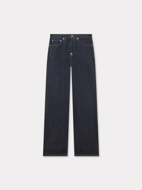 Turn up wide fit jeans in Japanese denim