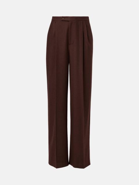 Mid-rise straight pants
