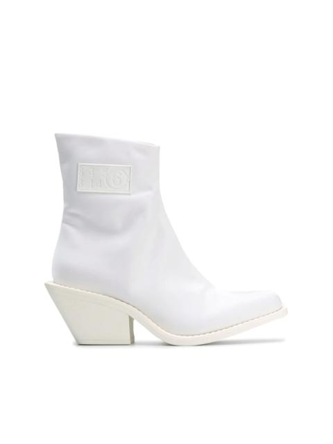 logo patch ankle boots