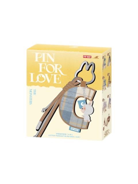 Pop Mart Labubu The Monsters Pin for Love Series Letter Pendant (A-M) Single Blind Box