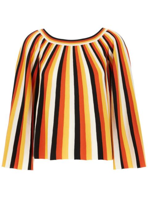 striped wool blouse