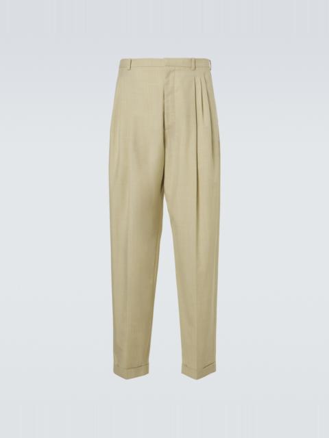 Wool and cotton gabardine suit pants