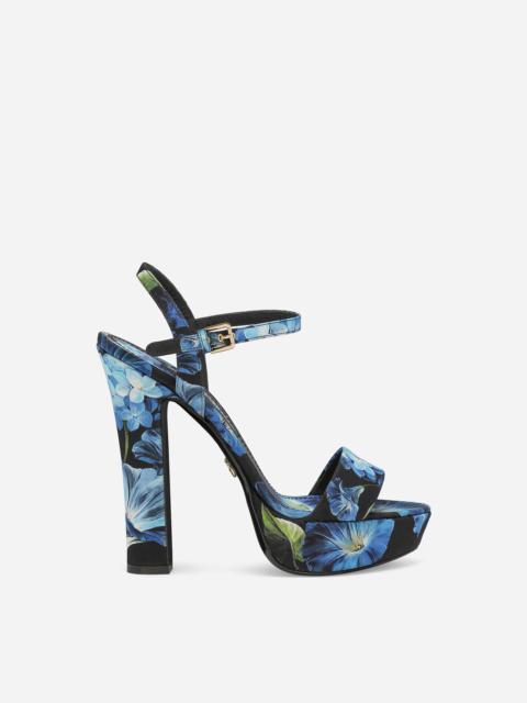 Charmeuse platform sandals