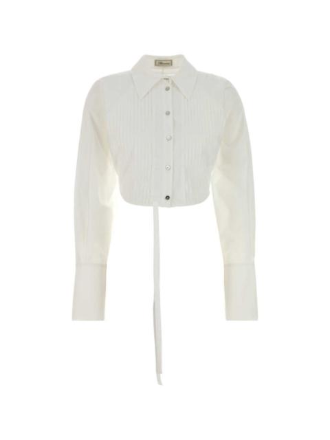 poplin cropped shirt