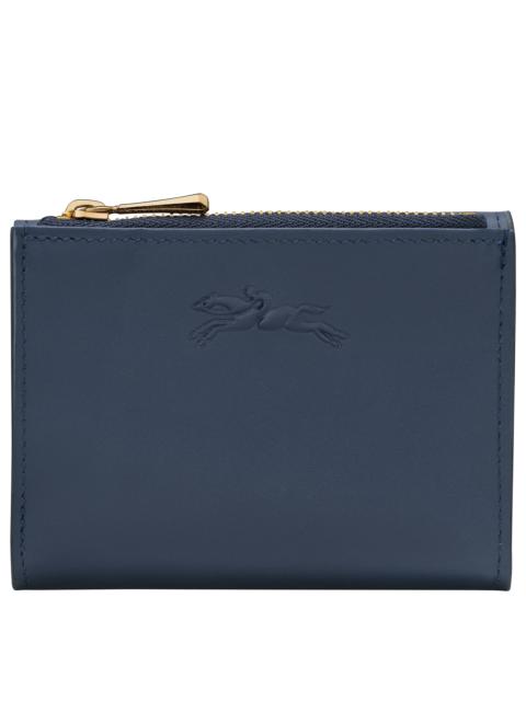 Épure Compact wallet Navy - Leather