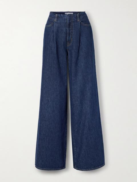 Taylor Pleated Low-rise Wide-leg Jeans