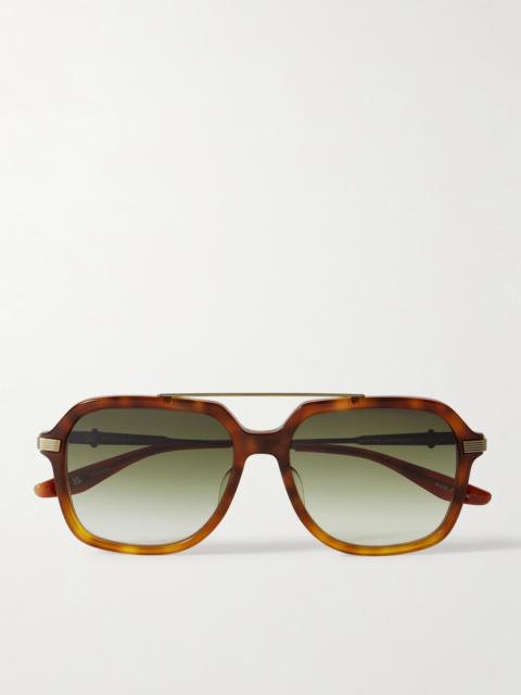 D. Ellis Aviator-style Tortoiseshell Acetate Sunglasses