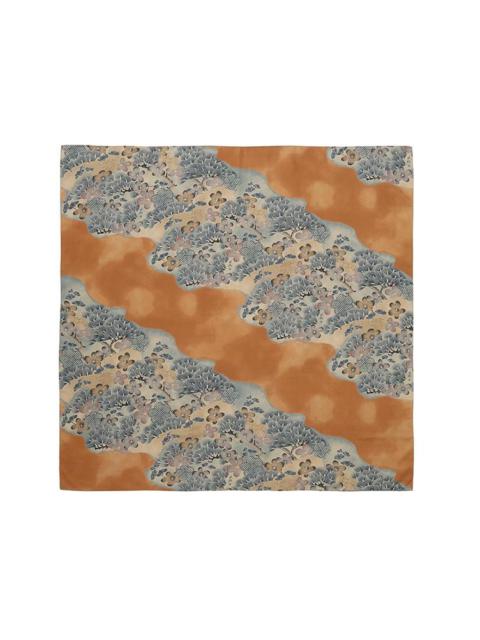 HEAD SCARF JACQUARD (SILK) BROWN