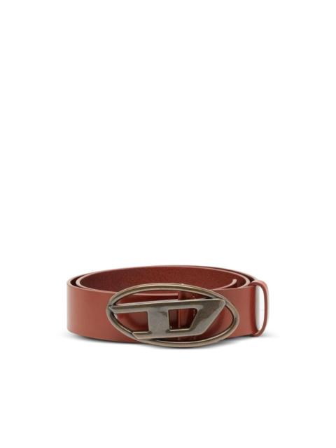 B-1dr logo-buckle leather belt
