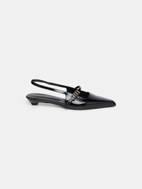 GLOSSY SHINE slingback flat