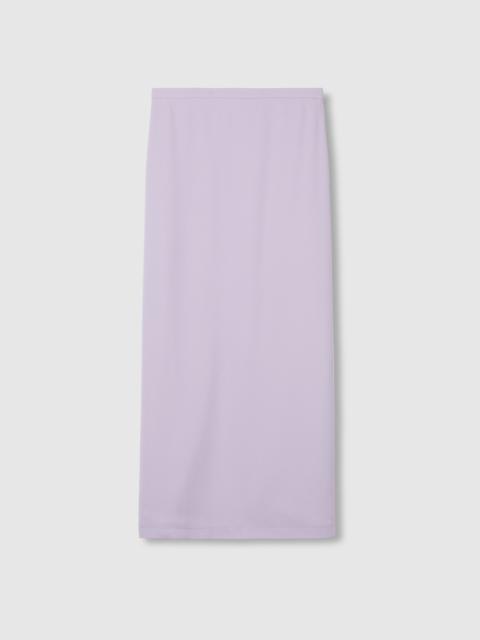 Mid-length acetate blend sable skirt