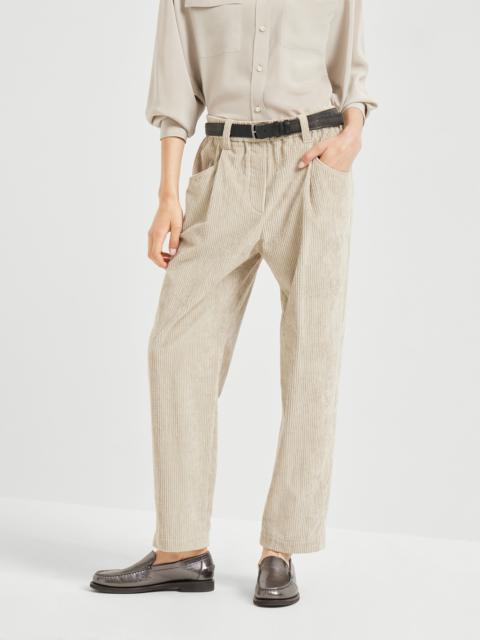 Comfort cotton corduroy baggy trousers