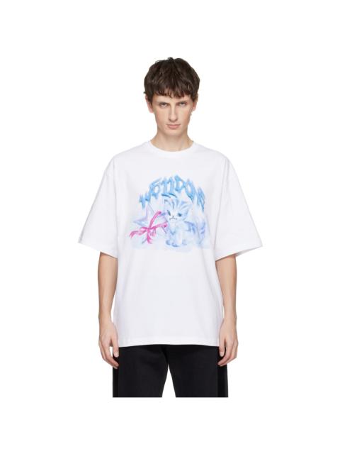 White Watercolor Monster T-shirt